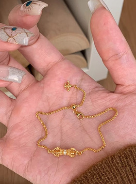 绝美新中式金刚杵手链女款轻奢小众精致可叠戴手饰品2024年新款