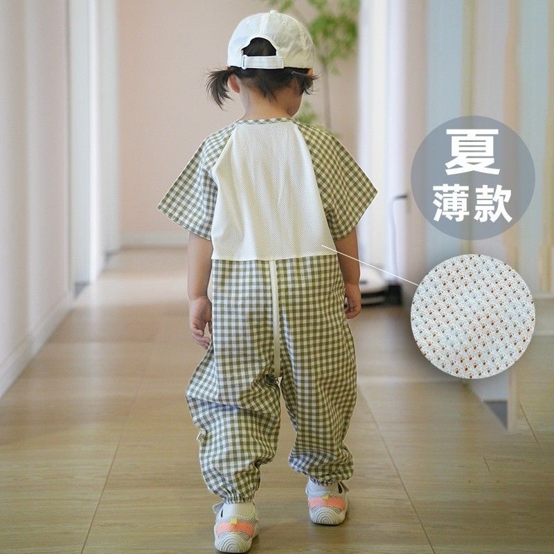 宝宝爬爬服夏季薄款透气纯棉外穿