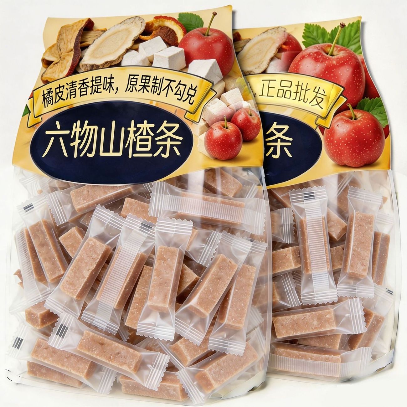 六物山楂条陈皮鸡内金茯苓山药酸甜软糯蜜饯果干易嚼儿童健康零食