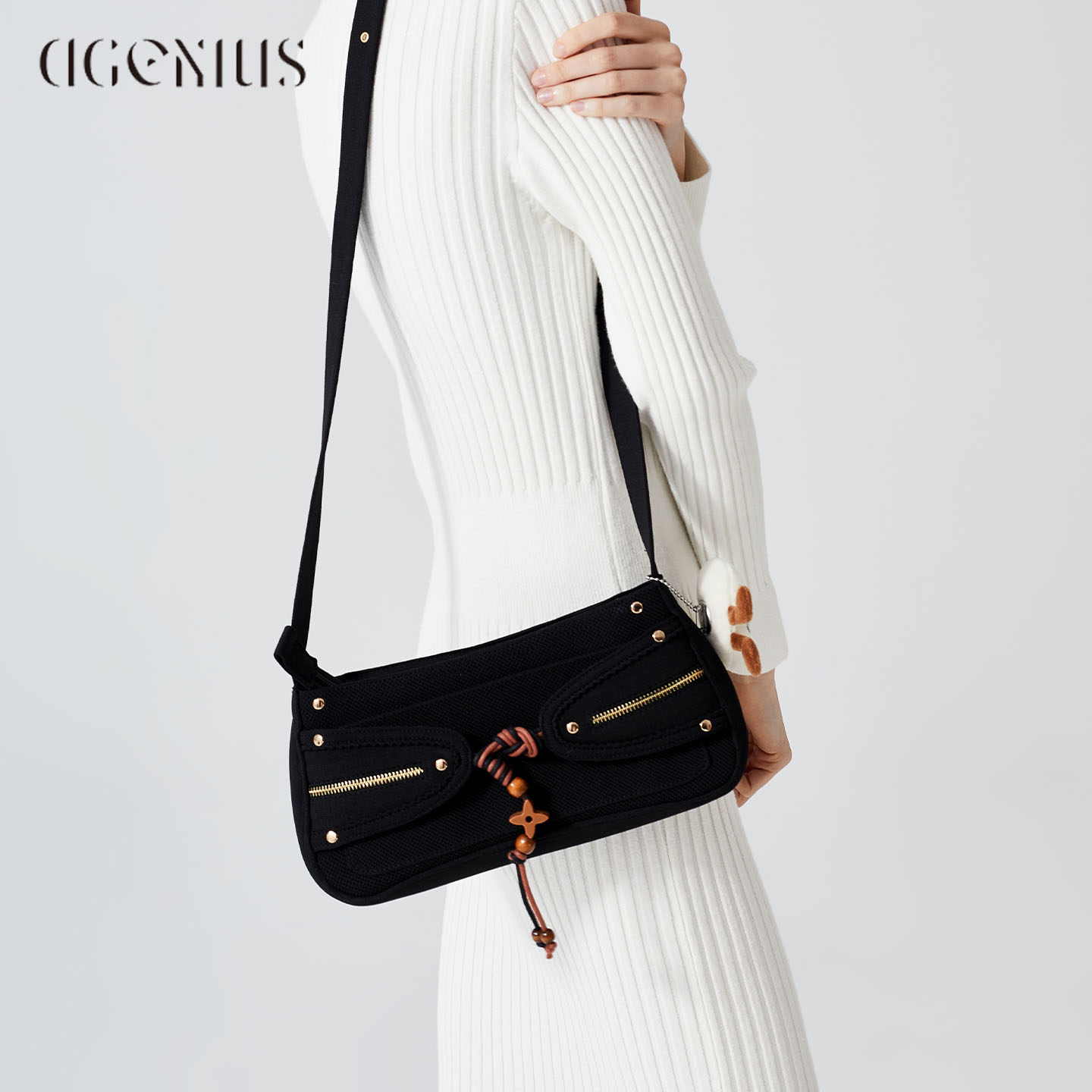 DGENIUS原创单肩包包女2026新款编织斜挎包高级感上班通勤小方包,箱包皮具/热销女包/男包,单肩包,淘宝优惠券,粉丝福利购,淘宝优惠卷