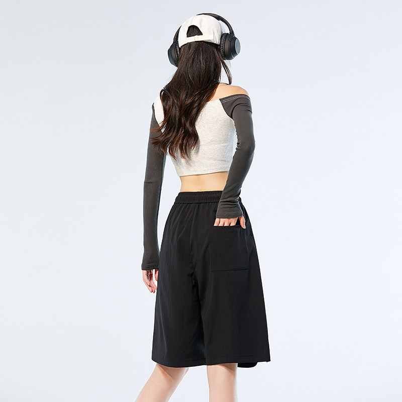 XZ409-1-K684-P20冰丝顺滑五分休闲短裤（控39）,女装休闲裤,星座1514