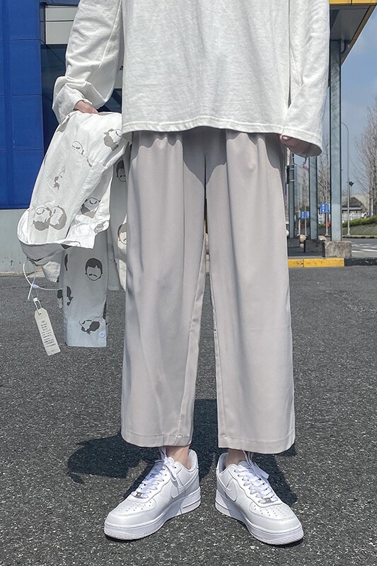 XZ409-1-K461-P40夏季冰丝顺滑西裤休闲裤坠感九分裤男（控55）,男装休闲裤,星座1514