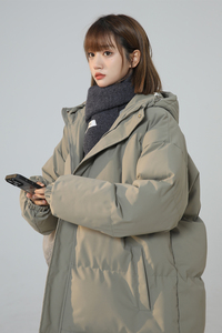 XZ409-1-MY02-P118 连帽棉衣棉袄宽松大码加厚棉服外套（控158）图片