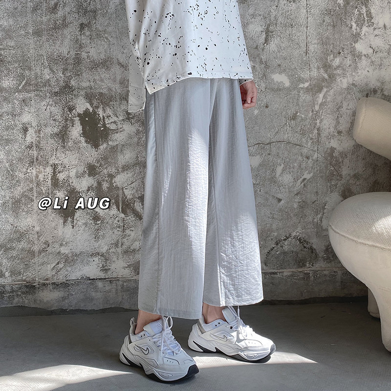 XZ409-1-K468-P40夏季棉麻休闲裤宽松顺滑垂感九分裤（控55）,男装休闲裤,星座1514