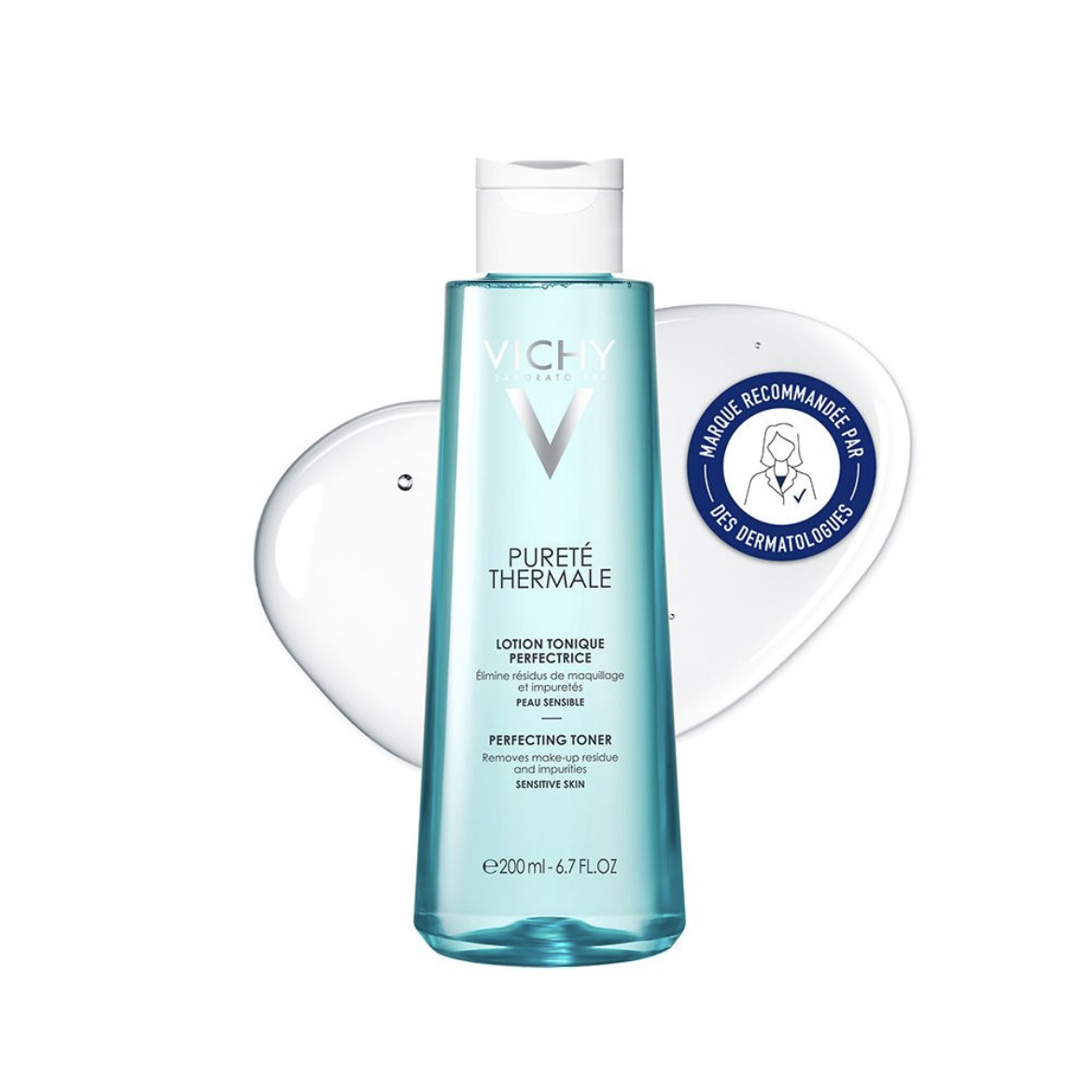 法国版薇姿Vichy 矿物水活爽肤水柔肤水干皮油皮清爽蓝水200ml