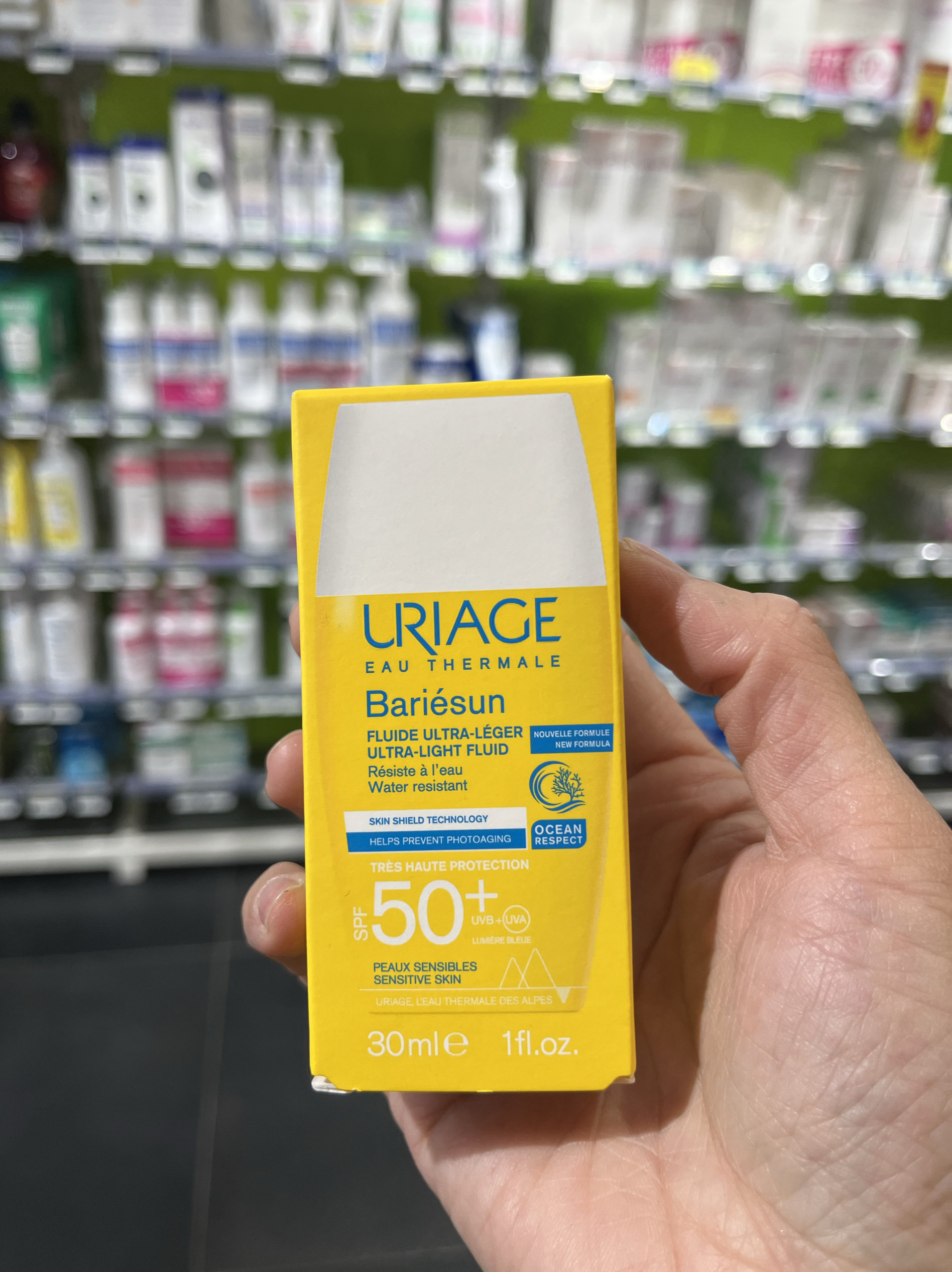 法国版Uriage依泉夏日水盈乳液面霜30ml 面部防紫外线清爽不油腻