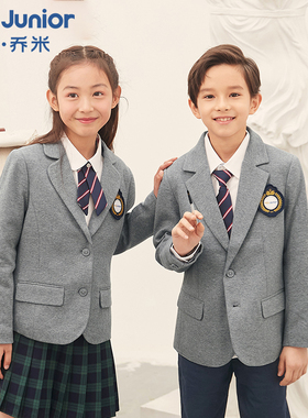森马集团HeyJunior校服春秋新男女童装英伦洋气礼服外套儿童西装