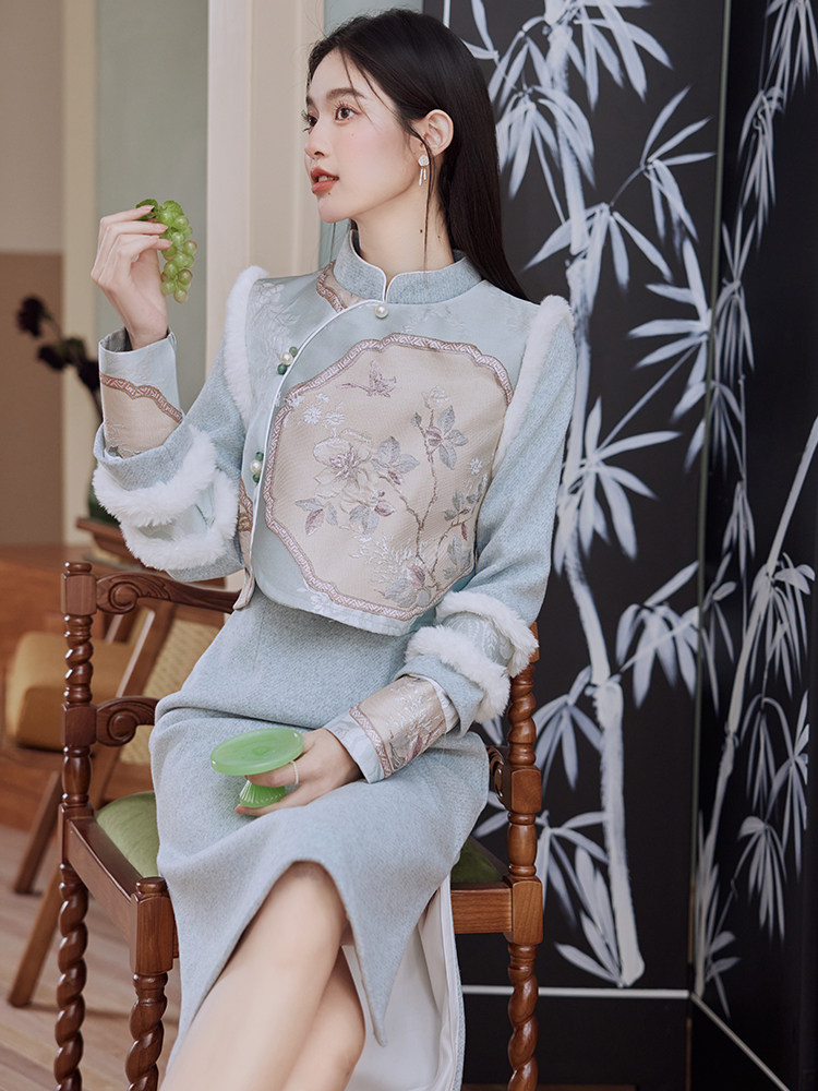 冬季旗袍冬款唐装女秋冬中式女装中国风连衣裙国风冬装新中式套装,女装/女士精品,旗袍,淘宝优惠券,粉丝福利购,淘宝优惠卷