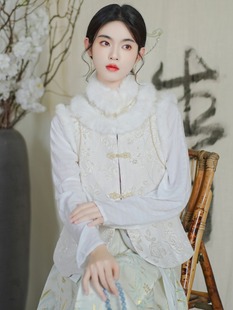 汉服马甲女冬季2024新款秋唐装中式女装中国风上衣国风新中式冬装