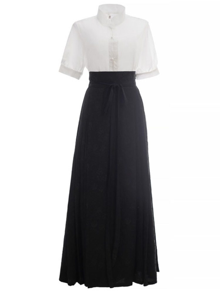 THE NEW CHINESE HANFU WOMENS SUMMER CHINESE STYLE TOP IS IMPROVED AND THE CHEONGSAM CAN BE WORN DAILY A NATIONAL STYLE HORSE FACE SKIRT WOMENS SUIT