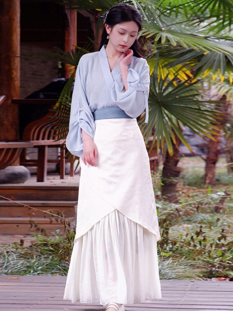 汉服女款小个子唐装女中国风女装改良旗袍上衣春款古风新中式套装