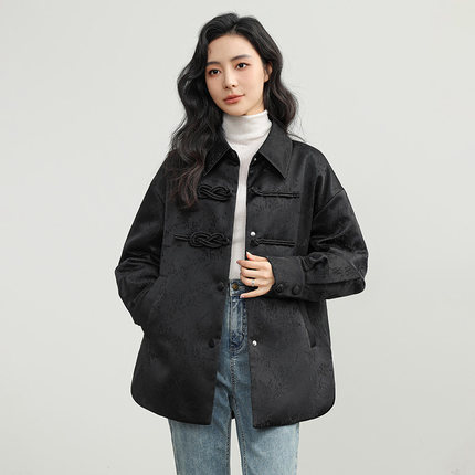 羽绒服女士中长款新中式国风休闲时尚鸭绒外套YHF211329G