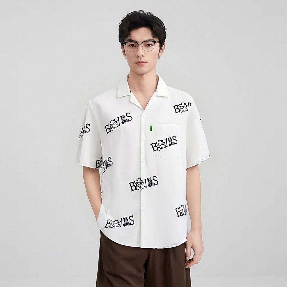 YPUT男装时尚休闲短袖衬衫 YHG123033C