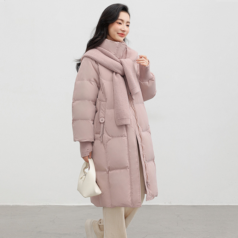 YPUT披肩长款时尚羽绒服女加厚保暖外套YHG411220G