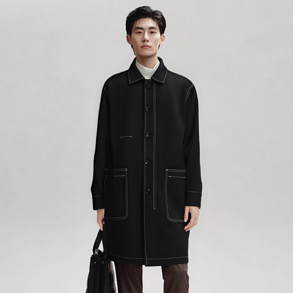 YPUT男装男士时尚休闲中长款风衣YHG208053E