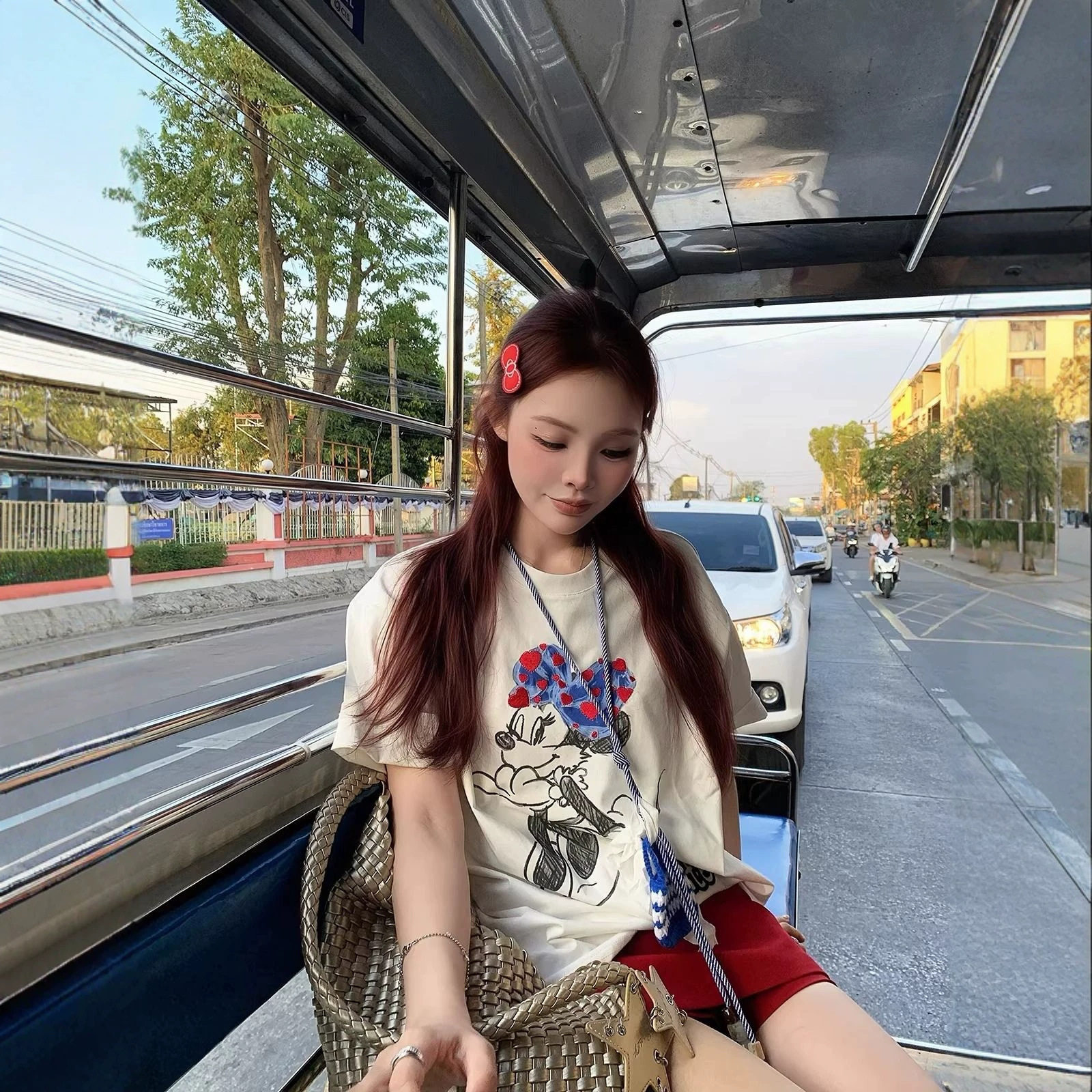 短袖t恤女纯棉夏季宽松显瘦韩版中长款百搭遮屁股半袖体恤衫上衣