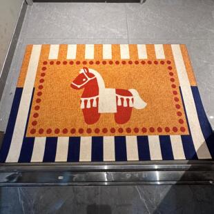 马年新款入户门地垫高级喜庆家用耐脏防滑脚垫可裁剪进门玄关脚垫