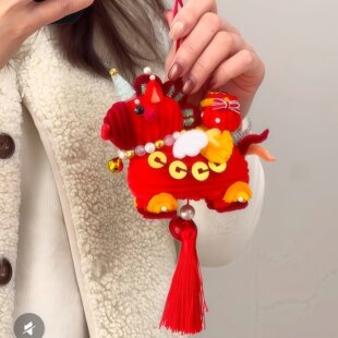 新款新年精致挂件马上有钱小马挂件扭扭棒手工DIY材料包2026马年