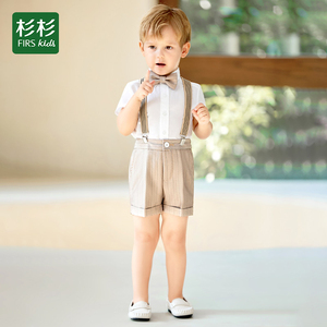杉杉儿童礼服男童生日宴会钢琴演奏西服英伦风花童婚礼宝宝小西装