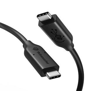 尤达大师USB4数据线typec双头全功能100w快充4k高清兼容雷电4高速40Gbps移动硬盘显示器扩展坞电脑连接线