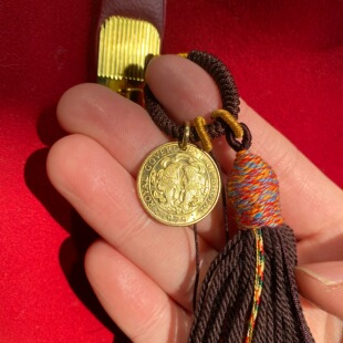 不丹双鱼锦鲤币藏风流苏挂件手边绳包挂真币制作幸福币