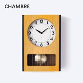 CHAMBRE日本原装 家用客厅静音挂钟石英钟 进口复古朦胧摆钟日式