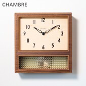 饰木制静音挂钟置钟 复古可爱摆钟客厅装 CHAMBRE日本原装 进口日式