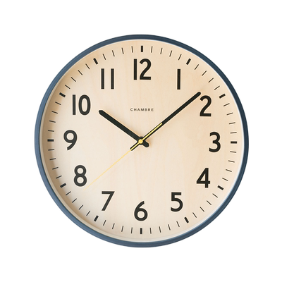 CHAMBRE木制简约圆形静音挂钟