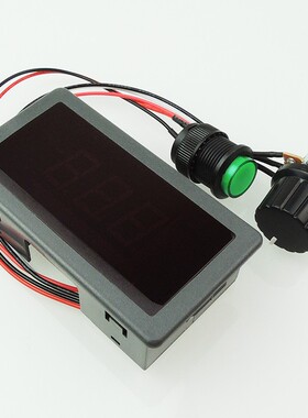 红外遥控数显直流电机调速器 6V12VC24V PWM无极调速开关5A控制器