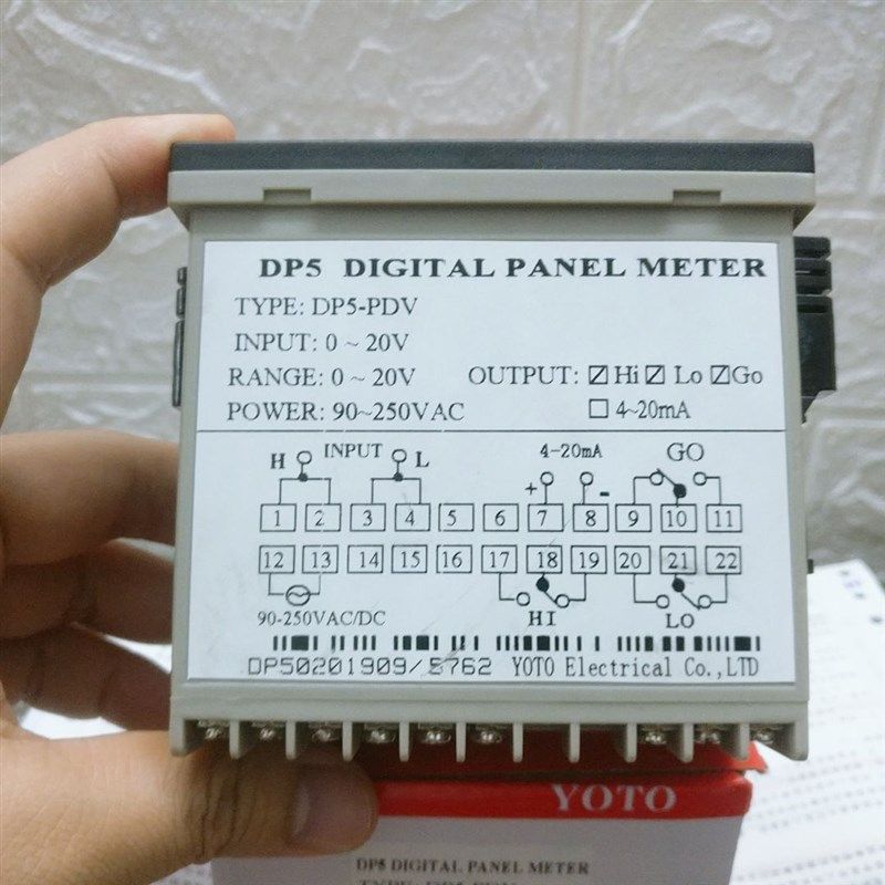 北崎YOTO上下限三路报警智能数显交直流电压表 DP5-PAV DP5-PDV