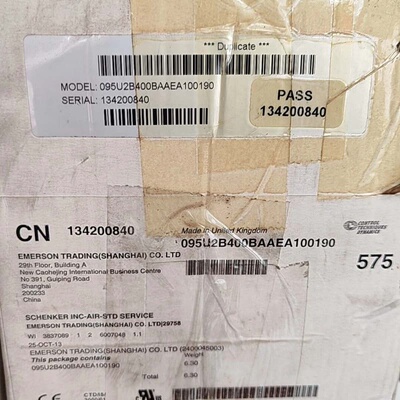 议价全新，，爱默生，095U2B400BAAEA100190，伺