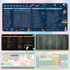学生书桌垫写字台桌垫初中物理化学数学公式学习书桌元素周期表