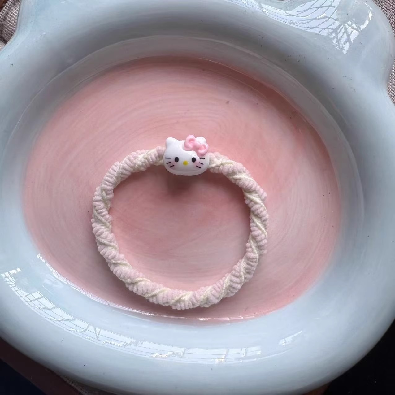 可爱卡通猫咪头绳少女心小皮筋送给男朋友发圈kt发绳网红可爱发饰