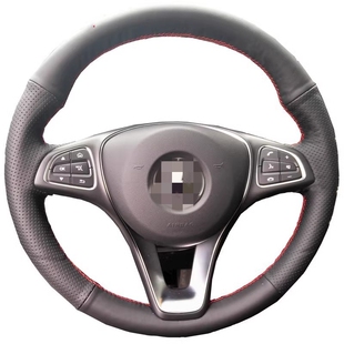 适用奔驰C180方向盘套手缝C200LE级E300LGLC260GLA专用方向盘套