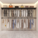 钢木结构衣柜砌墙衣帽间自制全屋定制走入式 衣柜框架整体储物间