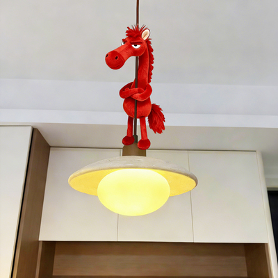 红色小马挂件吊灯装饰