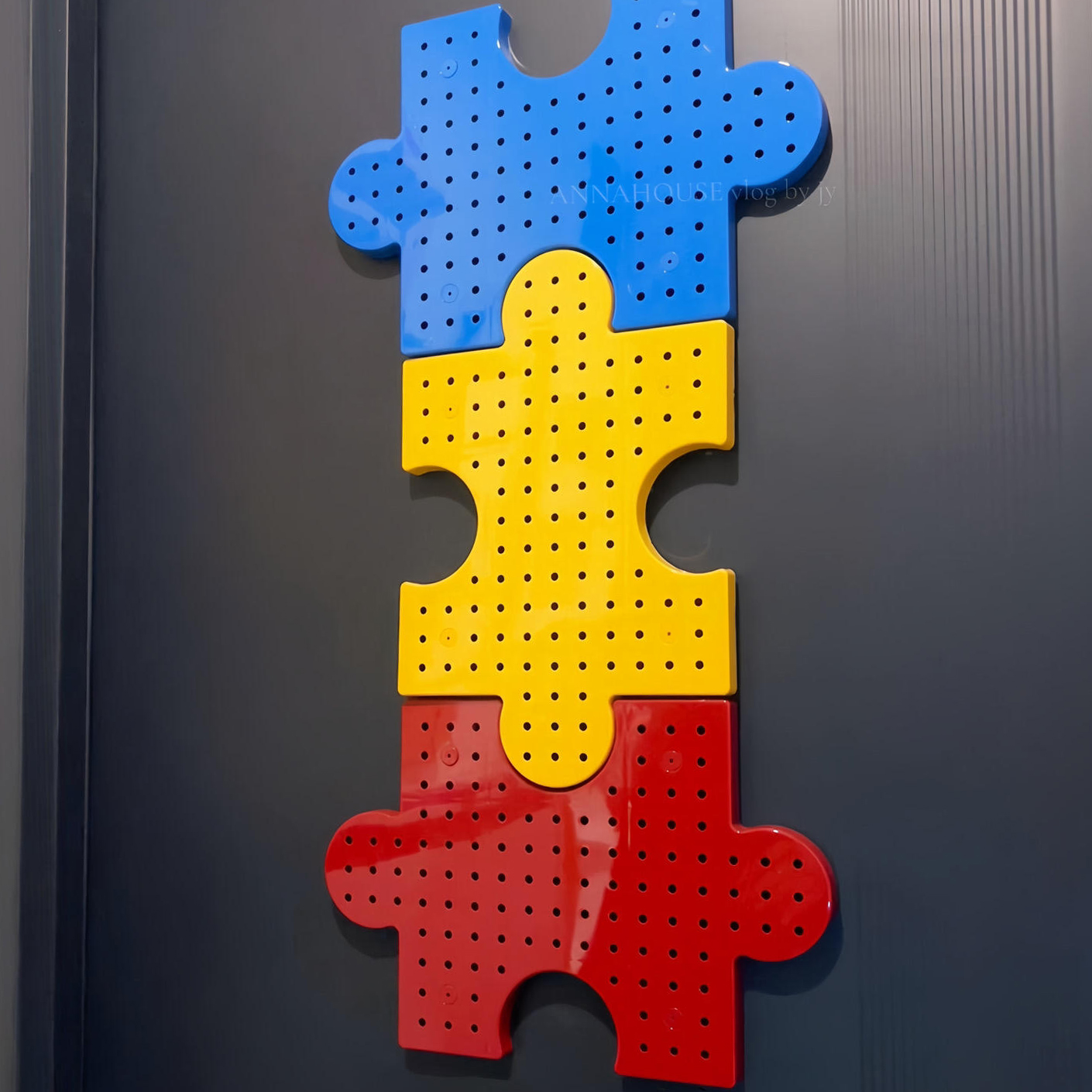 【新家的100个快递】拼图洞洞板置物架墙上免打孔入户门玄关收纳