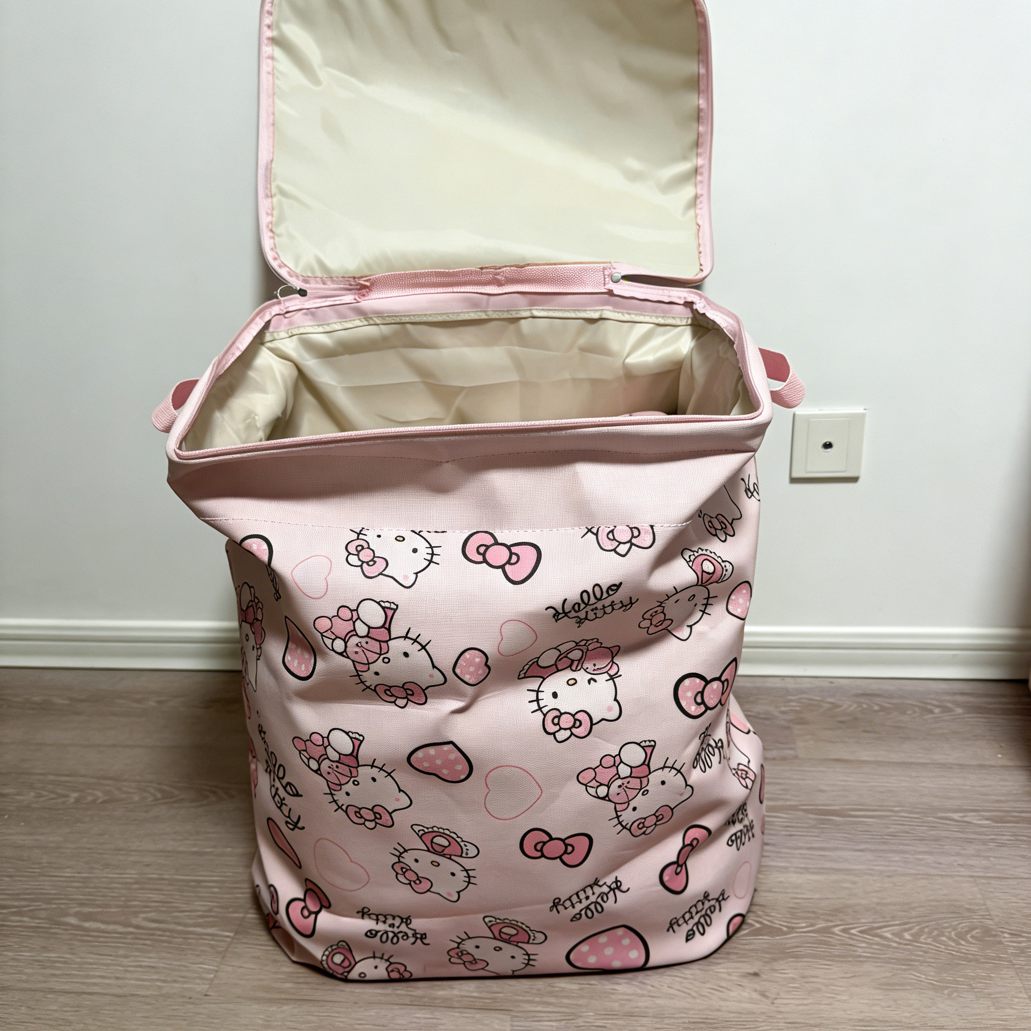 【新家的100个快递】kitty脏衣服收纳筐家用大容量高颜值收纳袋,收纳整理,收纳箱,淘宝优惠券,粉丝福利购,淘宝优惠卷