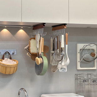 【新家的100个快递】厨房挂钩一排勺子铲子收纳神器省空间多功能