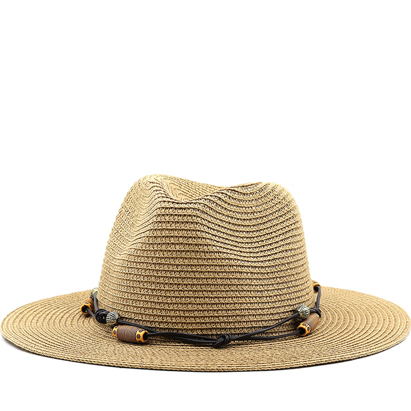 草帽western cowboy hat new春夏男女中性款休闲大沿草帽巴拿马