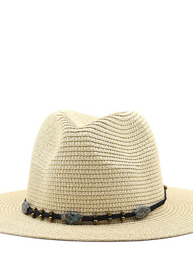 草帽Vintage Western Cowboy Hat Fashion亚马逊欧美草帽女爵士