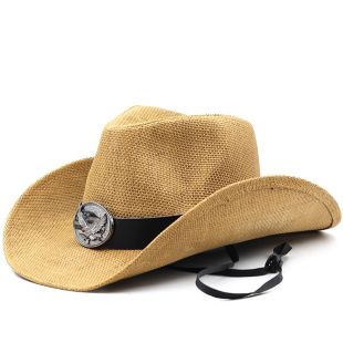 草帽vintage western cowboy hat fashion草帽西部牛仔帽子户外