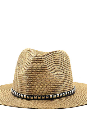 草帽Vintage Western Cowboy Hat Fashion亚马逊西部牛仔草帽