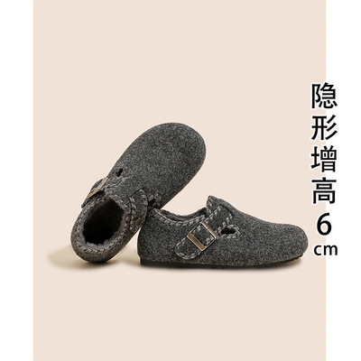 Clogs Loafers cork mule High Platform shoes增高6cm勃肯拖鞋女