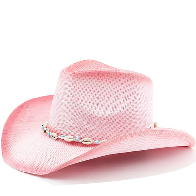 时尚草帽Jazz Cowboy Hats Wide Brim Men Hat Panama Women