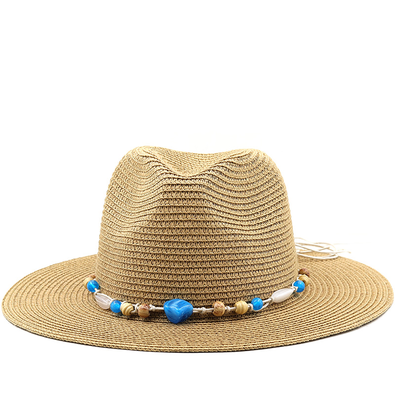 草帽Vintage Western Cowboy Hat简约男女士防晒大檐帽春夏季