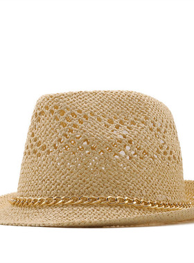 Western Cowboy Wide Brim Hat 帽子男士夏季遮阳爵士礼帽韩版