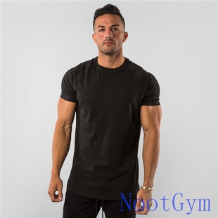 Men Cotton Tee T恤棉Man Plain shirts男短袖 crossfit shirt