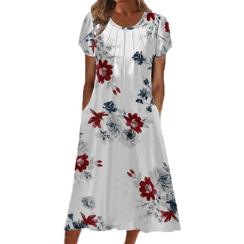 fashion dress vestidos robe gown女裙欧美时尚新款女士打折印花