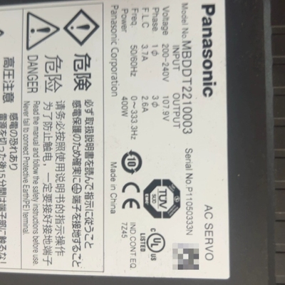 议价松下伺服驱动器MBDDT2210003，400W功率，200